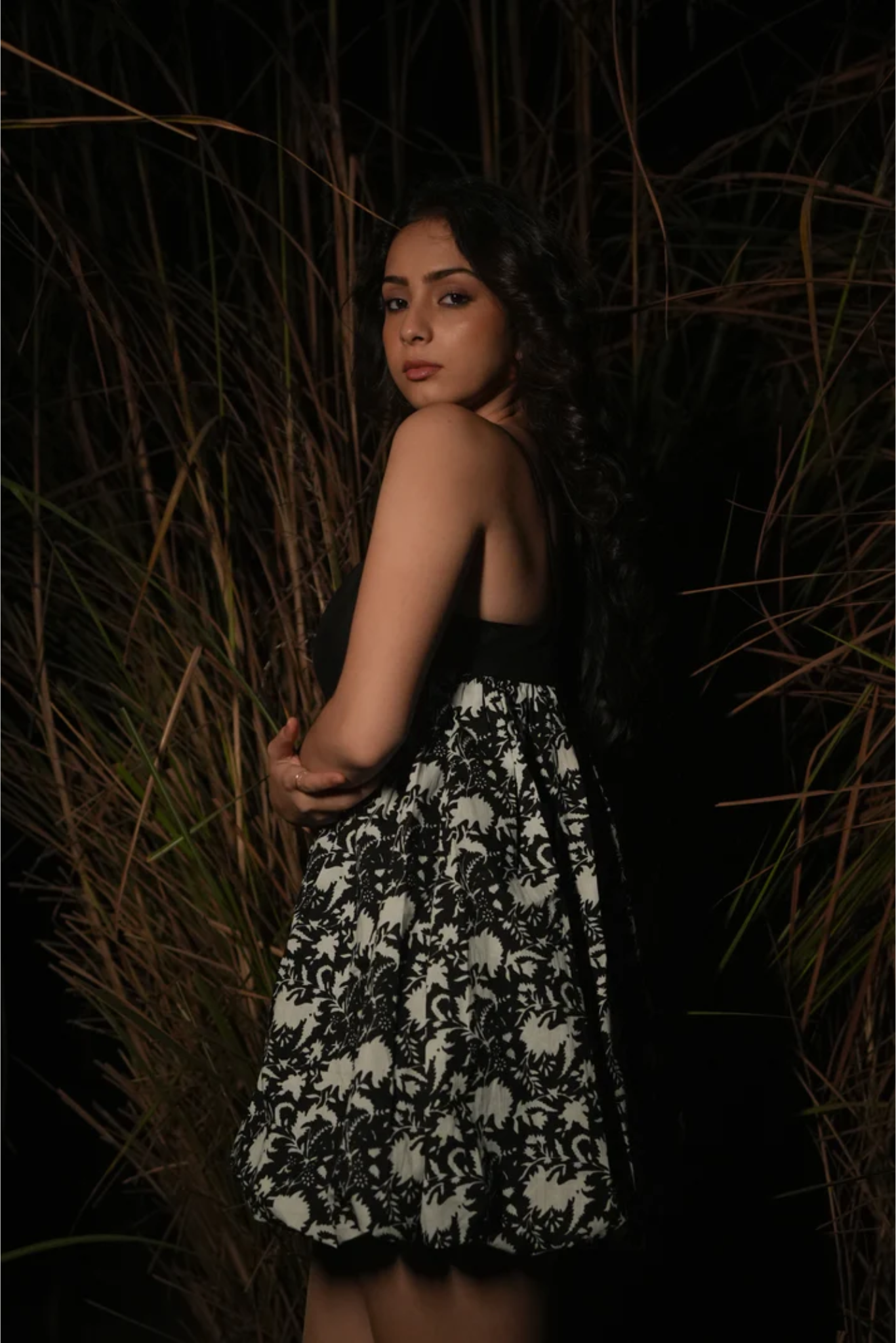 Zia Ballon Dress - Black