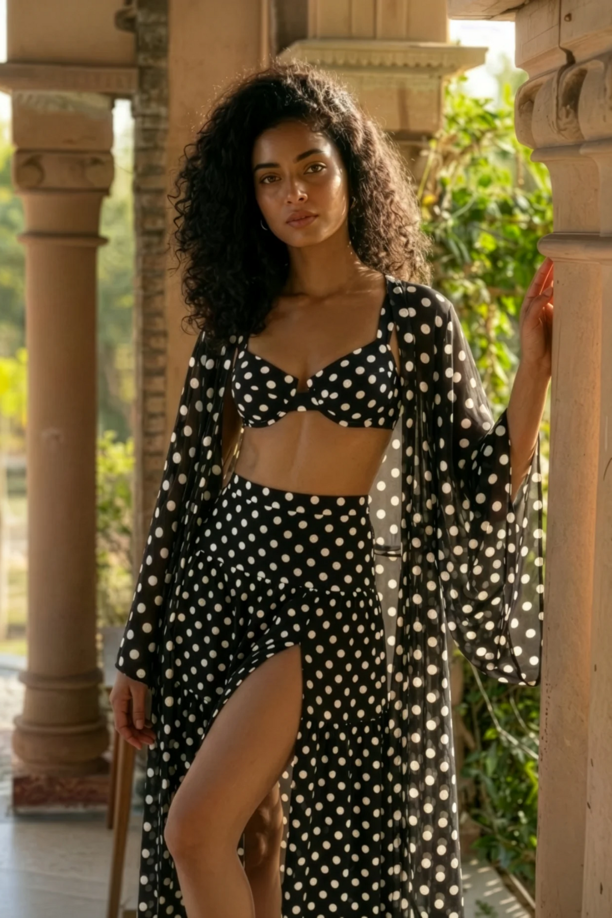 Balconette Underwired Bikini Top - Noir Dot