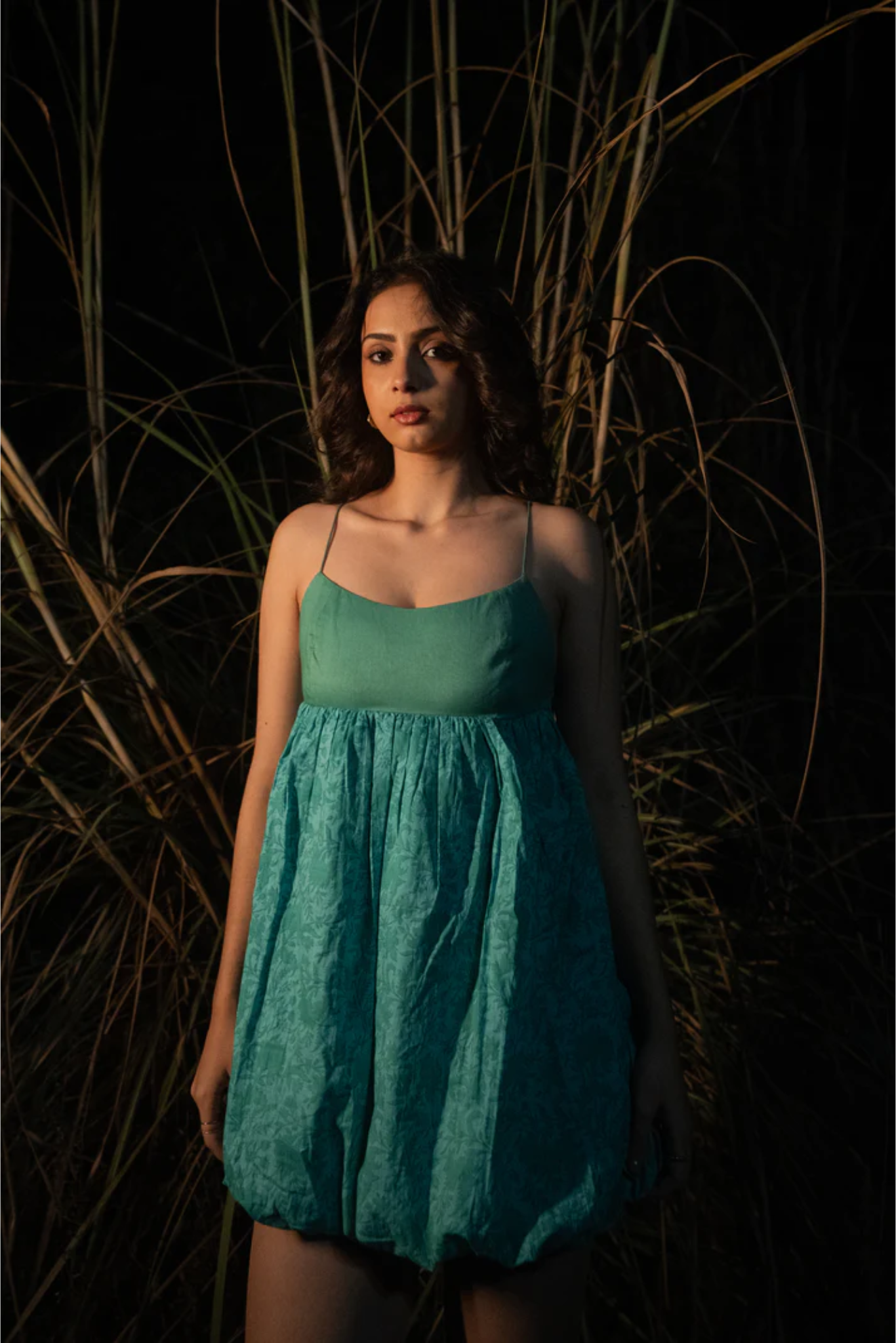 Zia Ballon Dress - Teal
