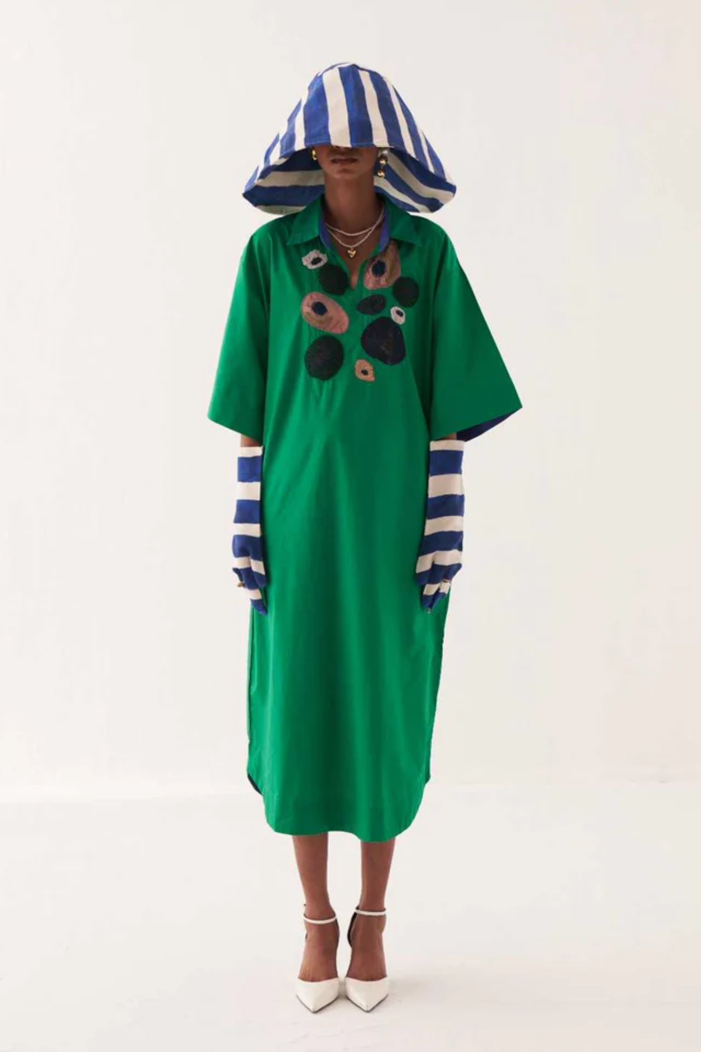 Emerald Embroidered Dress