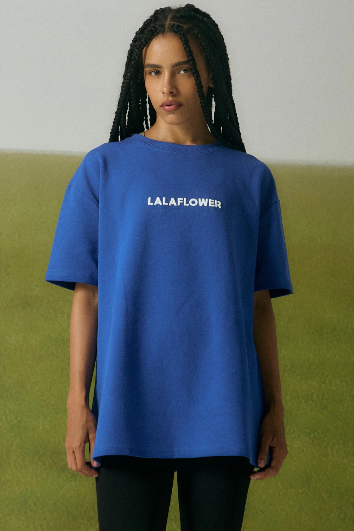 BLUE OVERSIZED T-SHIRT IN THE BUTTERFLY ANATOMY PRINT