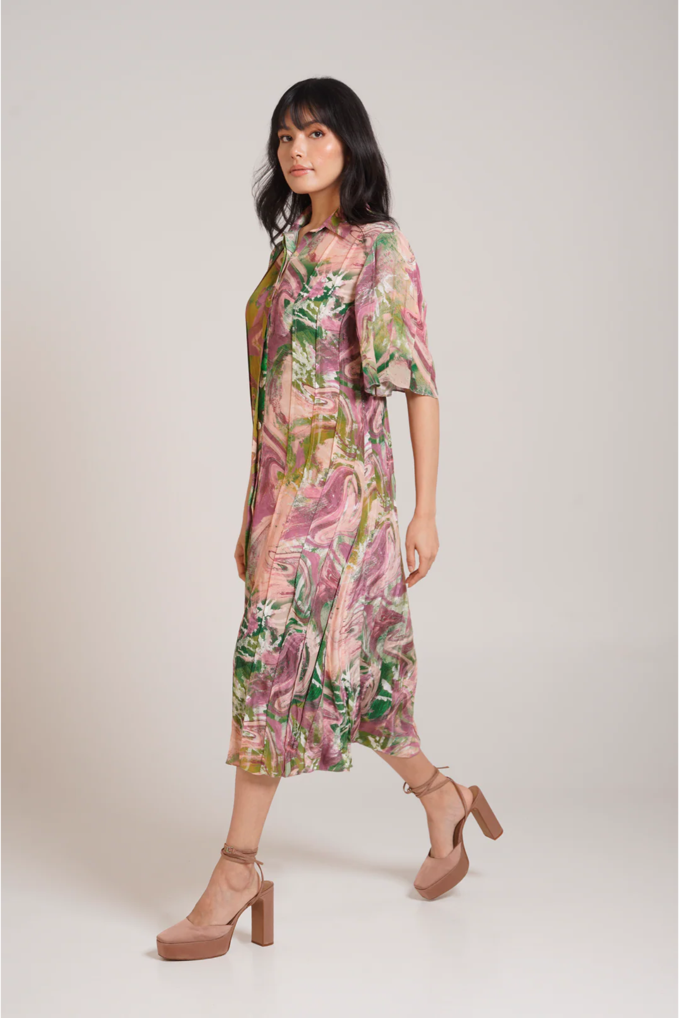Ira Pleated Dress
