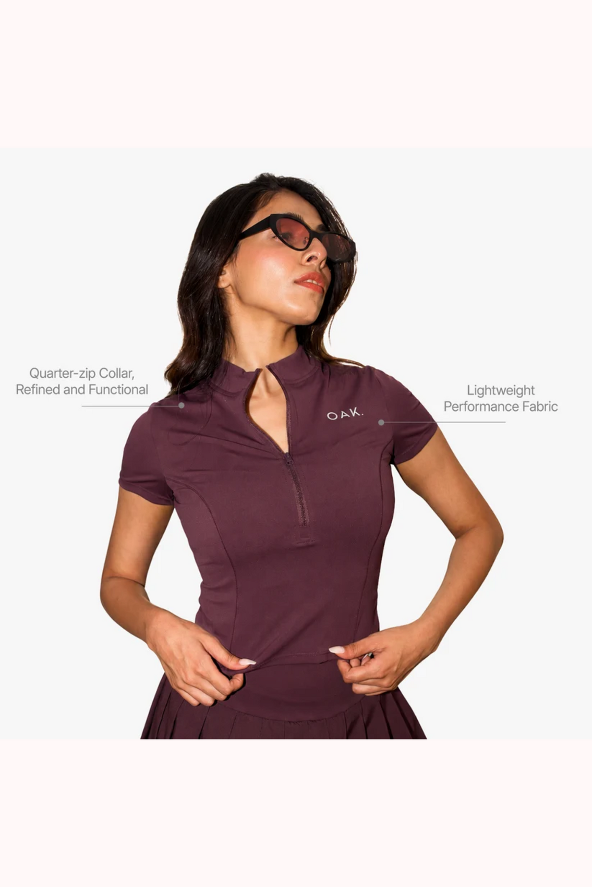 The Court Top in Grape Purple