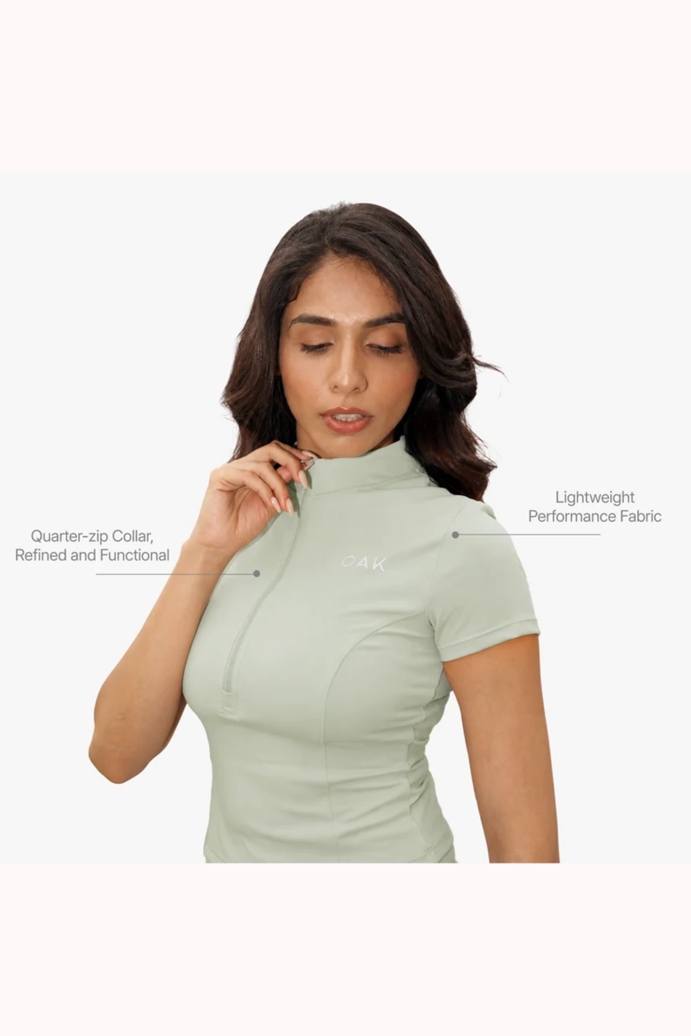 The Court Top in Light Fruit Green