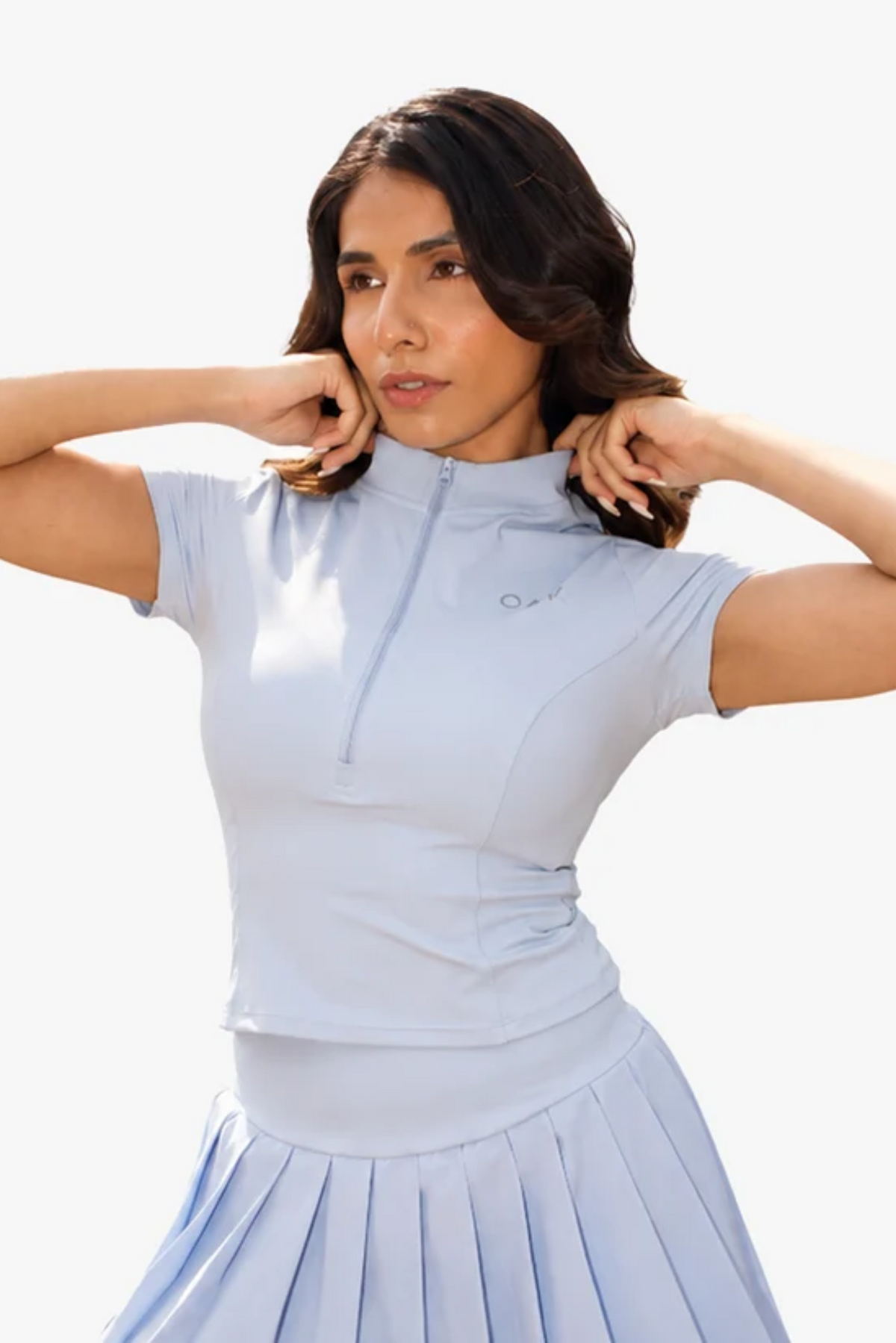 The Court Top in Sunny Blue