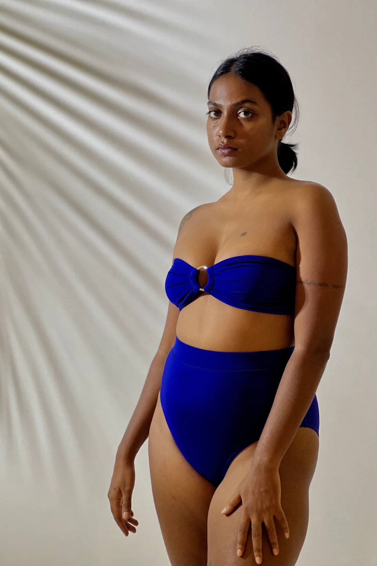 Ring Bikini Top With Removable Halter Straps - Royal Blue