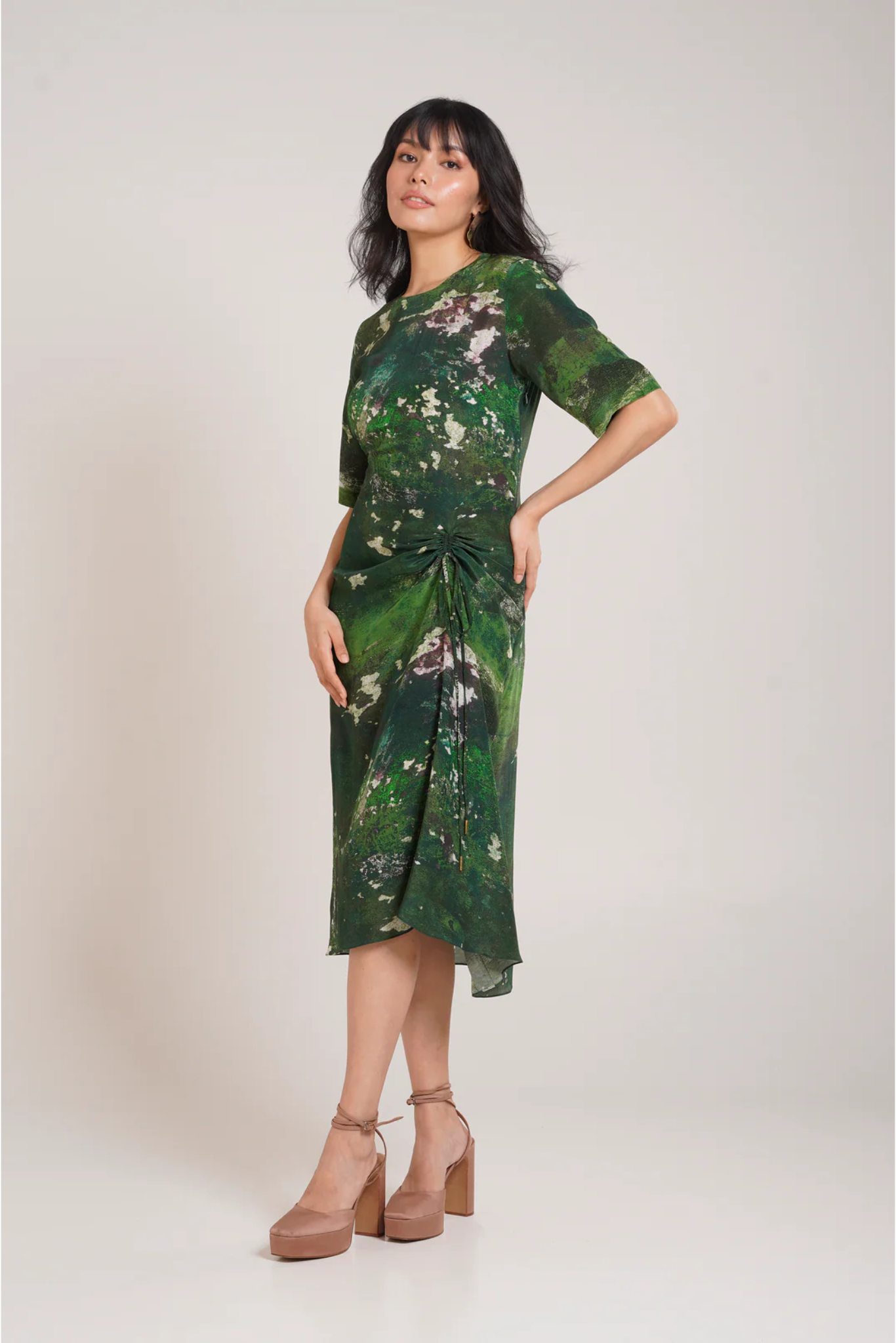 Sage Ruched Dress