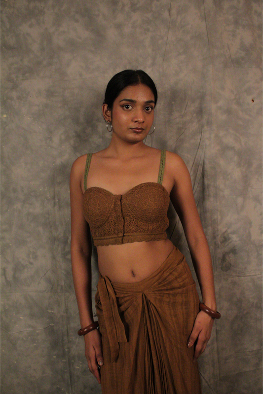 Lace Choli Top - Pine