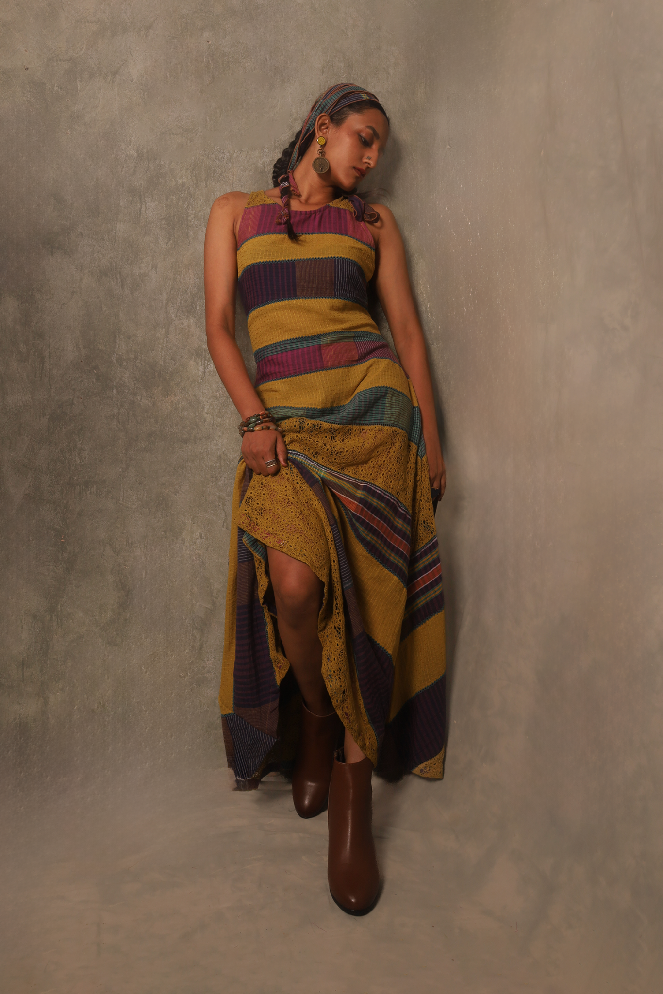 Strata Maxi Dress - Golden Rods