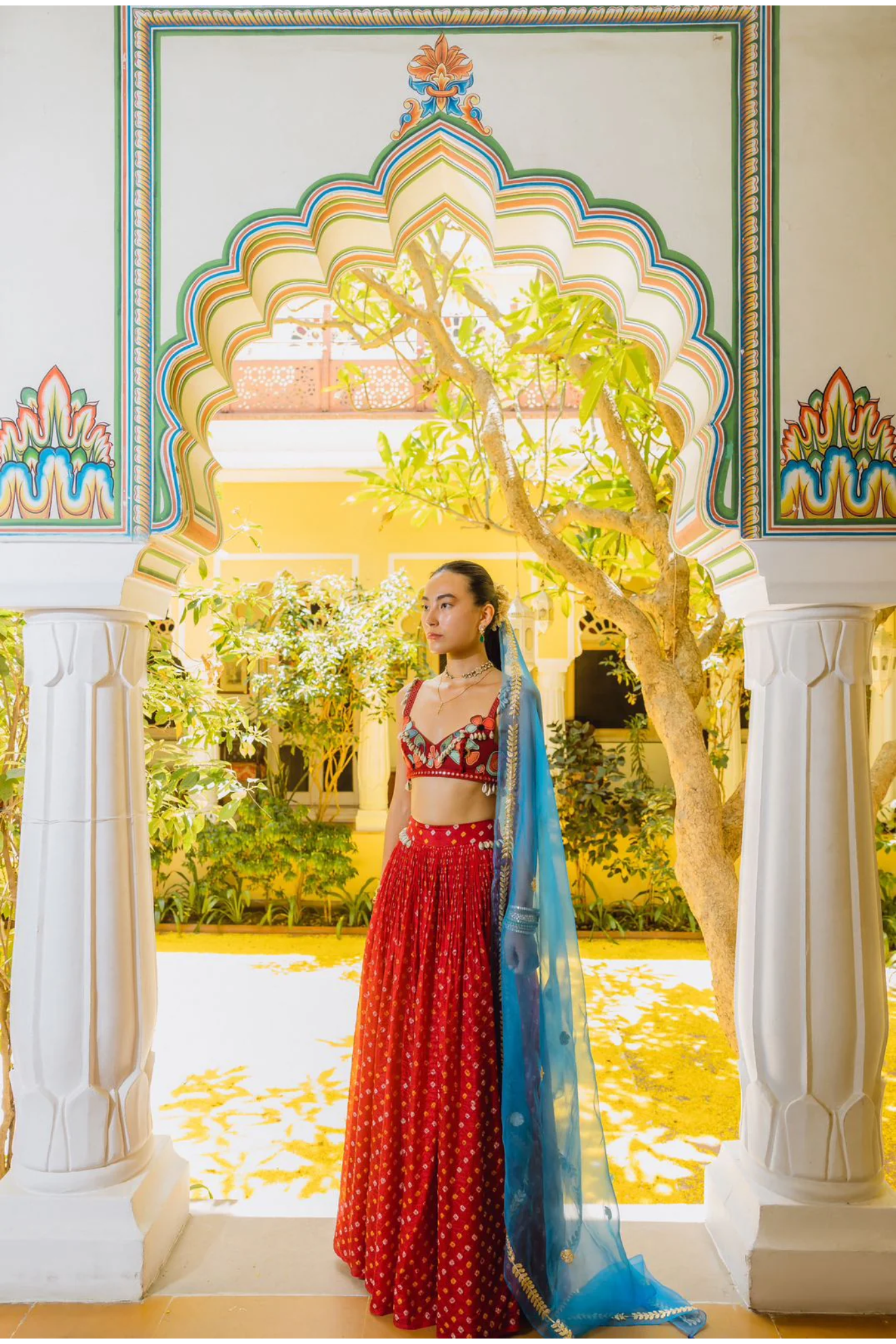 SEASHELLS IN A MEADOW LEHENGA SET