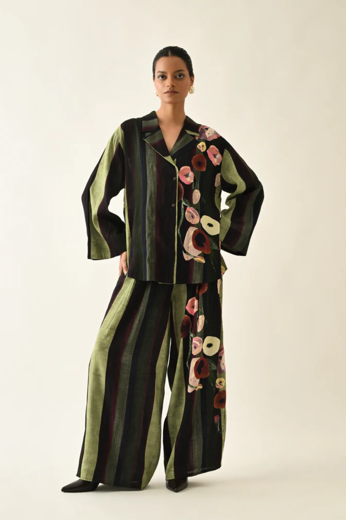Moss Stripes Jacket Set