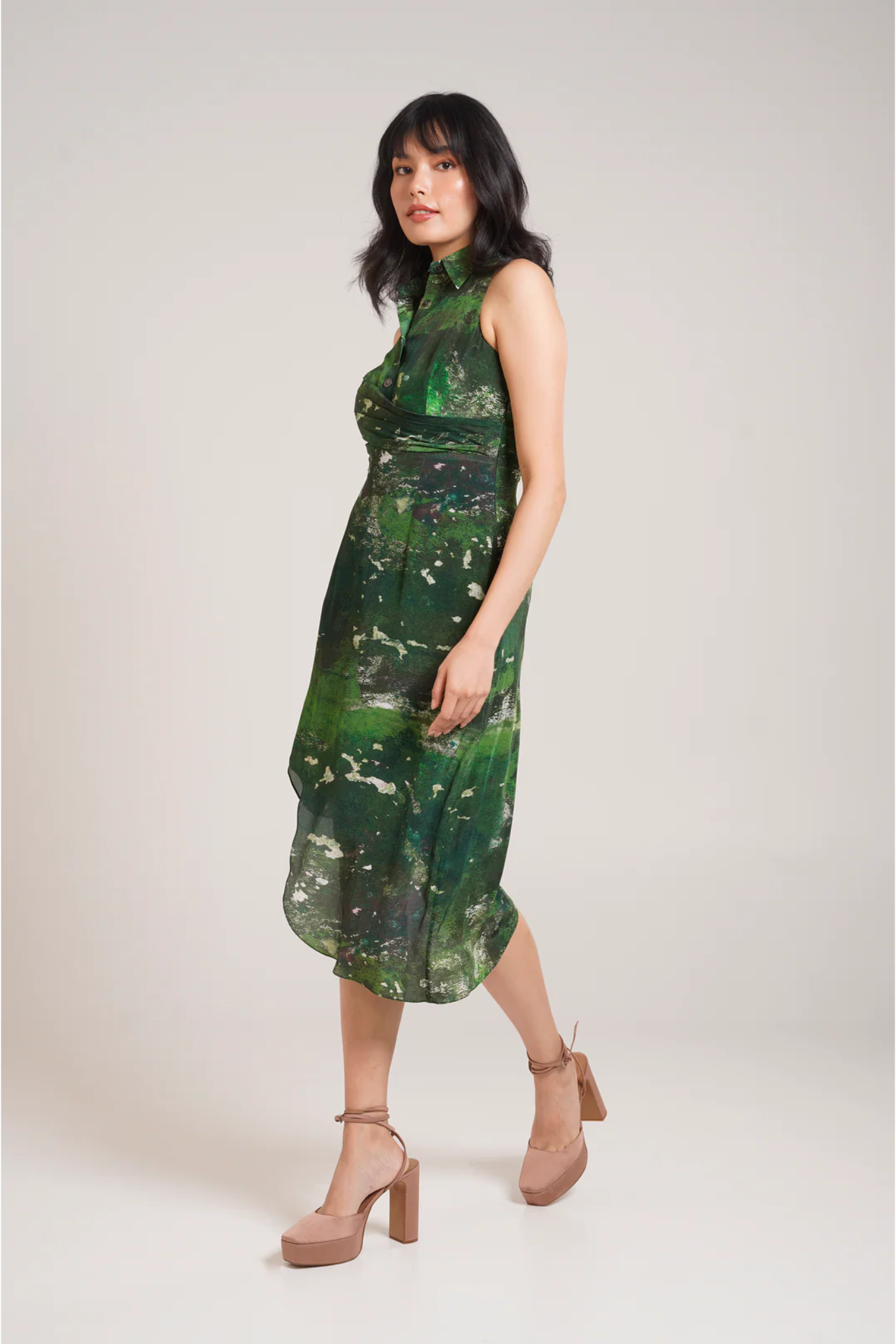 Sage Shirt Dress