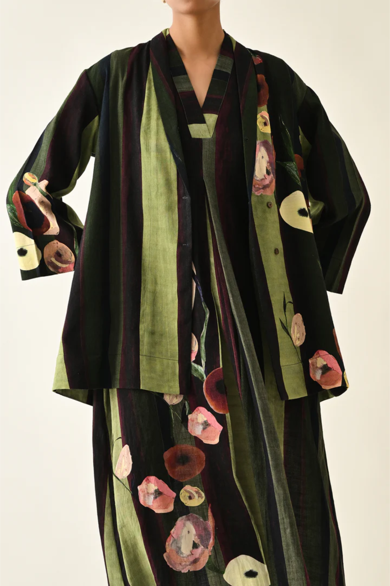 Moss Stripes Aline Set