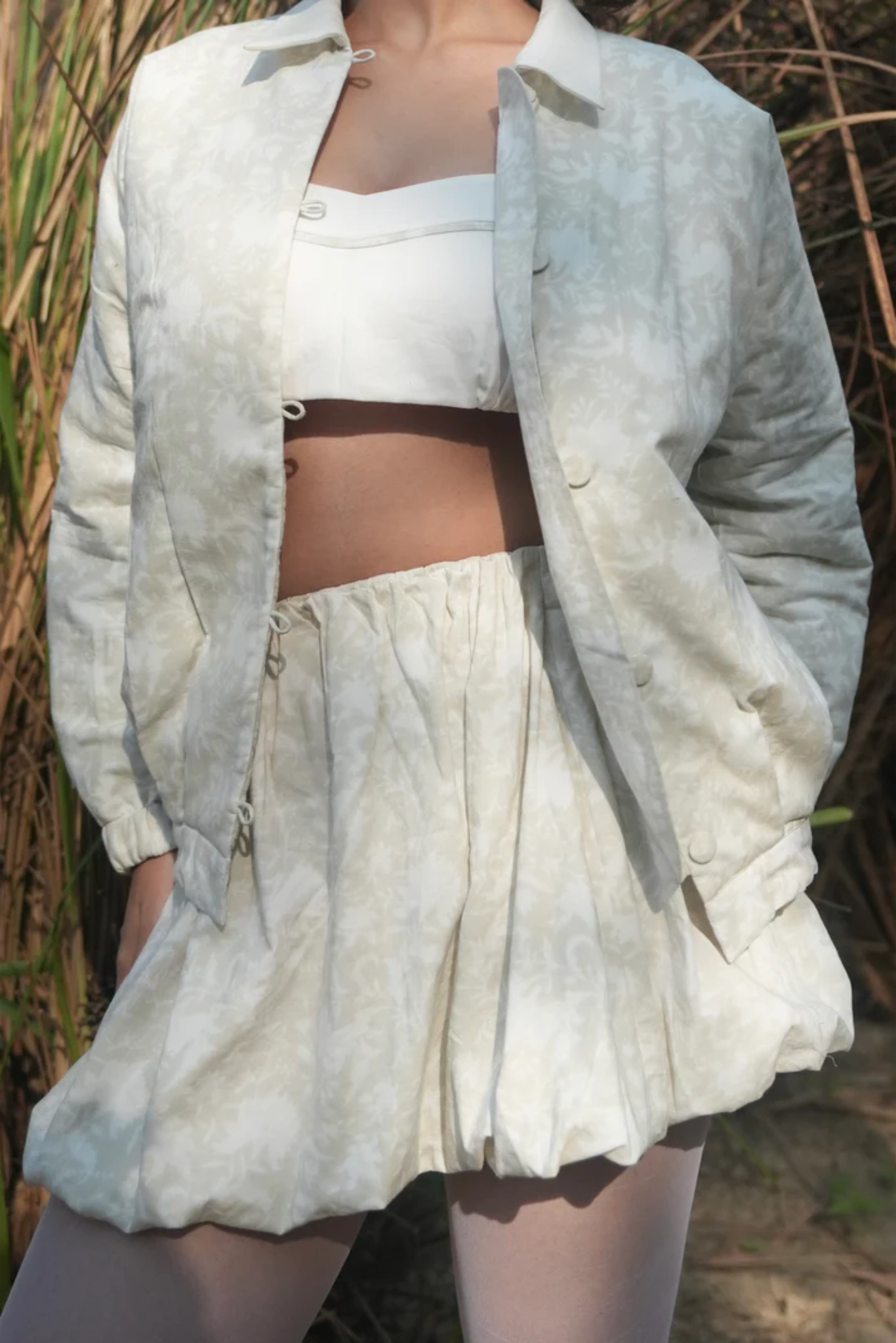 Plume Balloon Skirt - Ivory
