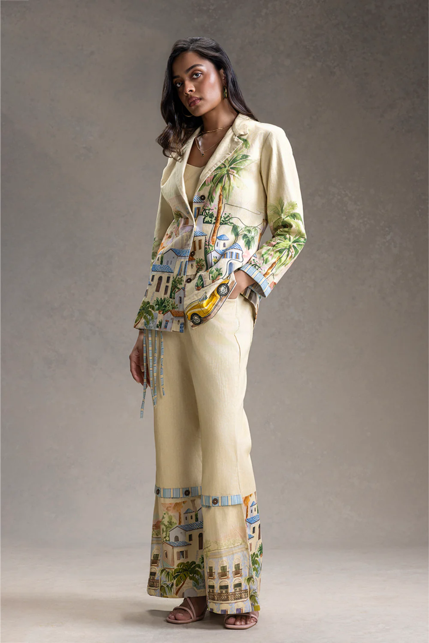 Riviera Printed Blazer Set