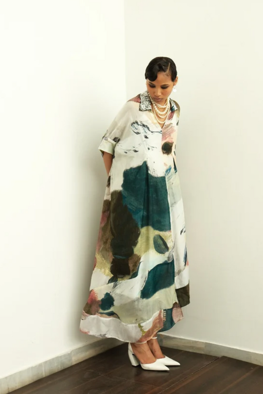 Moonbloom Ivory Drape Dress