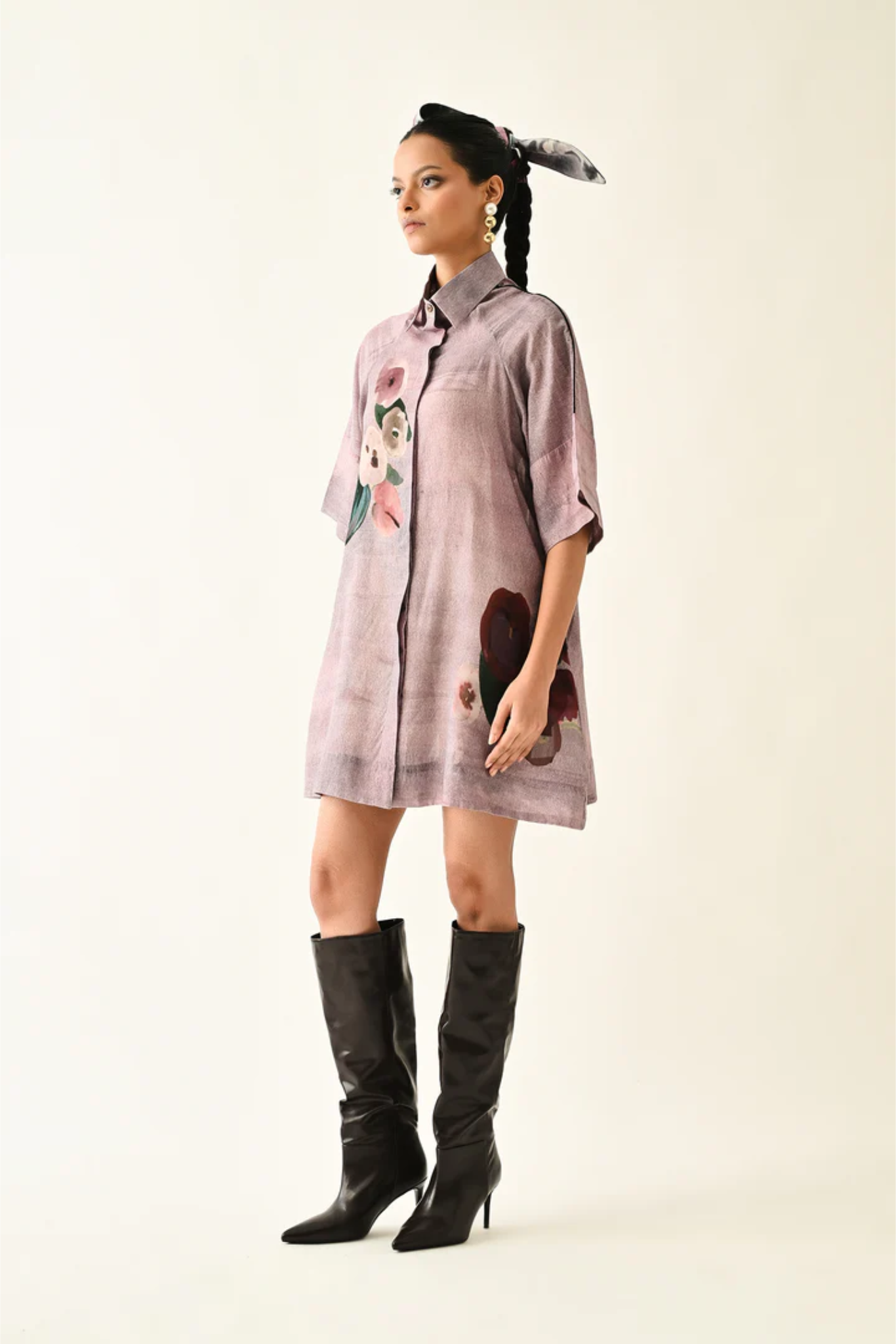 Dusk Pink Aline Short Dress