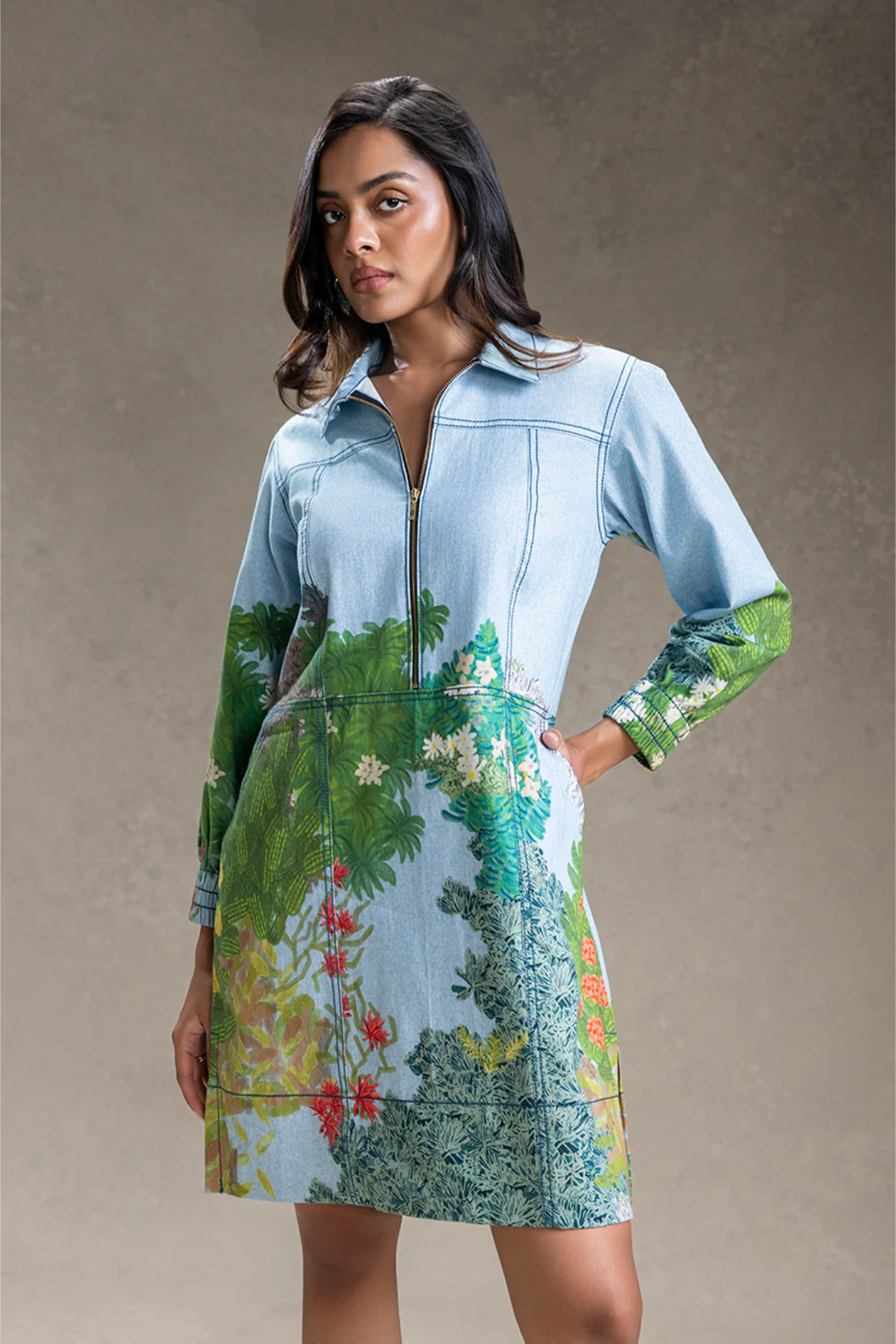 Blume Printed Boxy Dress