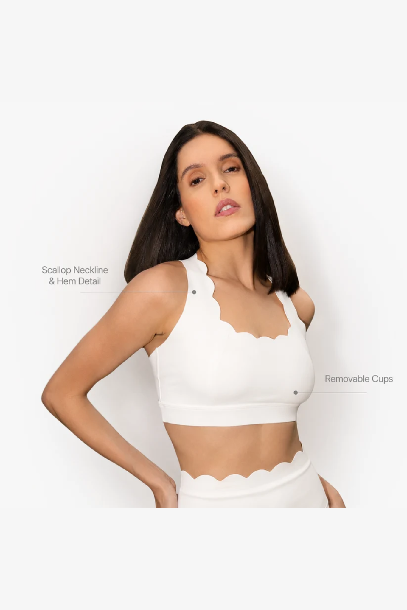 The Scallop Bra in White
