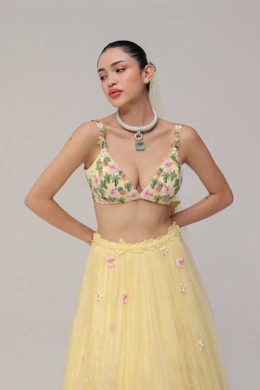 A Yellow Haldi Lehenga