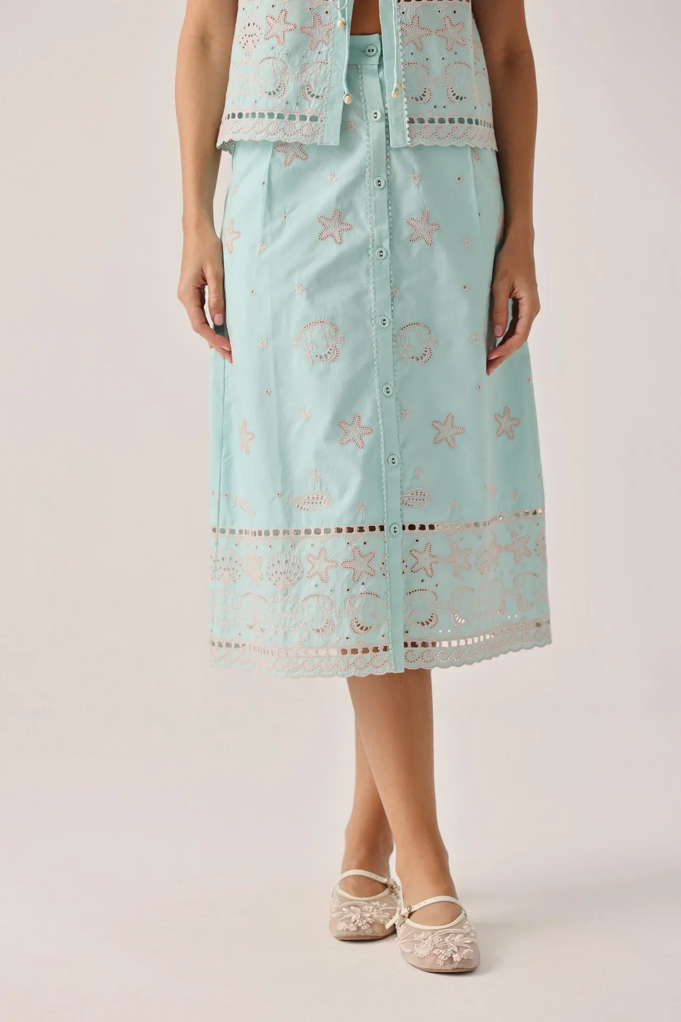 Kaia Skirt - Aqua