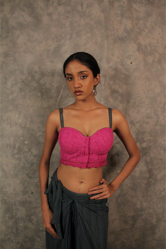 Lace Choli Top - Antique Fuchsia