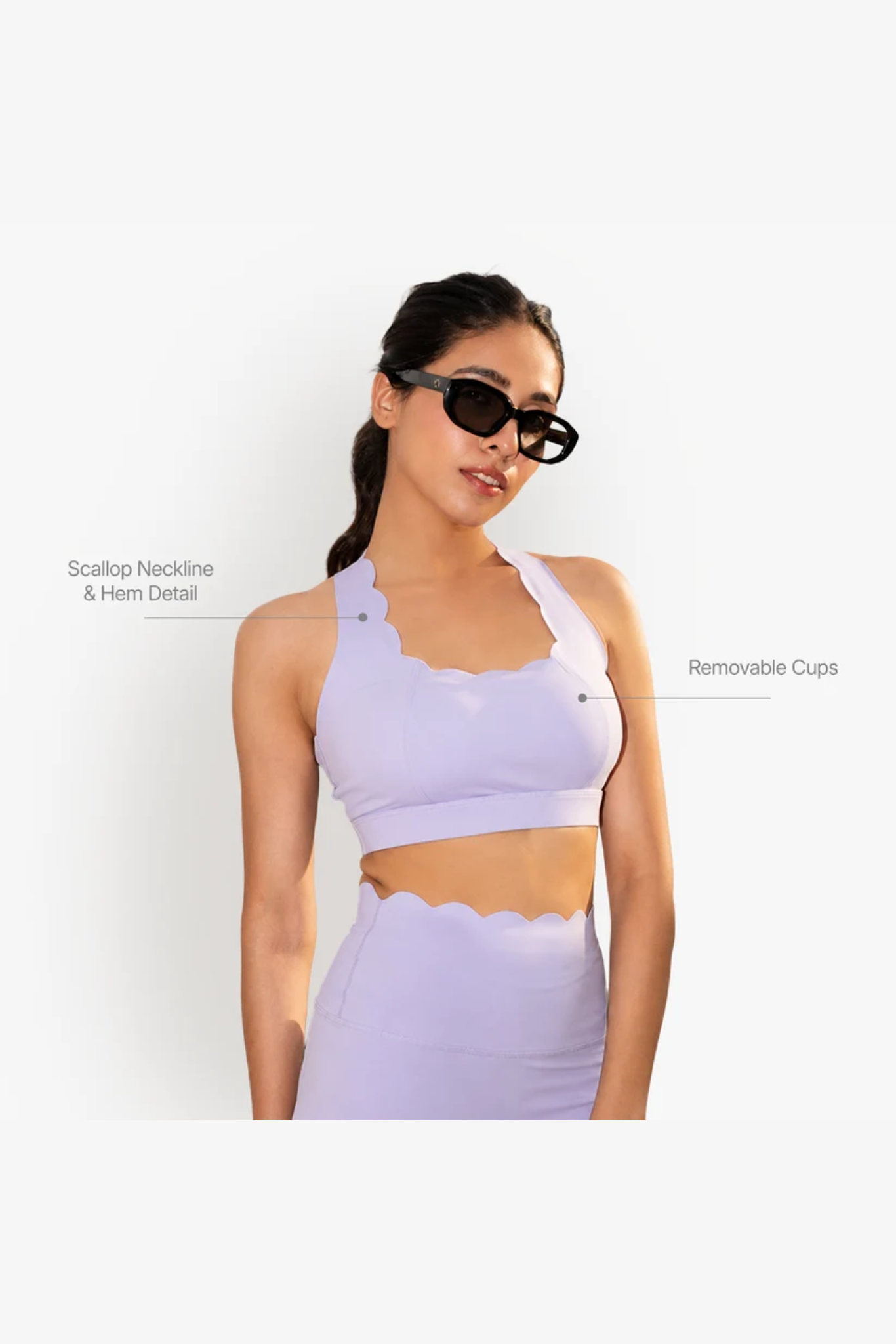 The Scallop Bra in Lilac