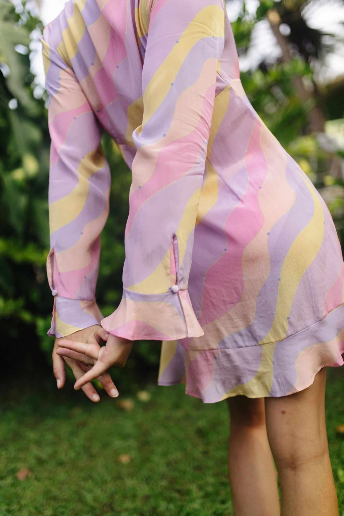 Jasmine Wave Lolita Ruffled Short Dress