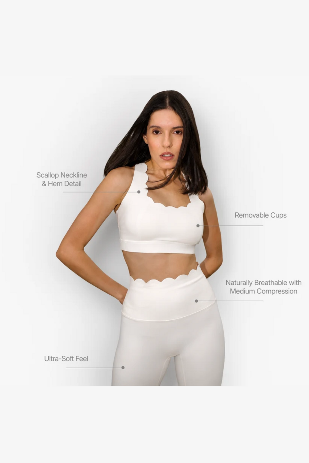 The Signature Scallop Set in White