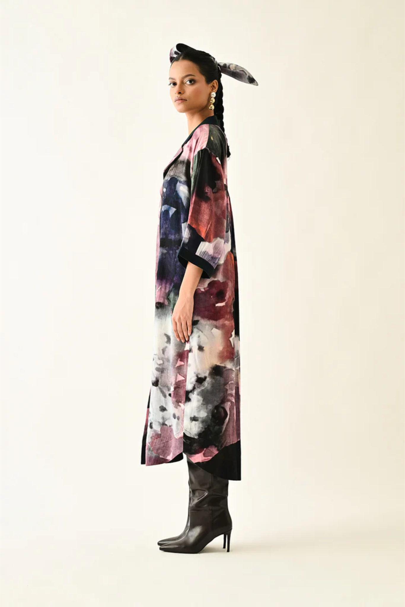 Twilight Bloom Trench Dress