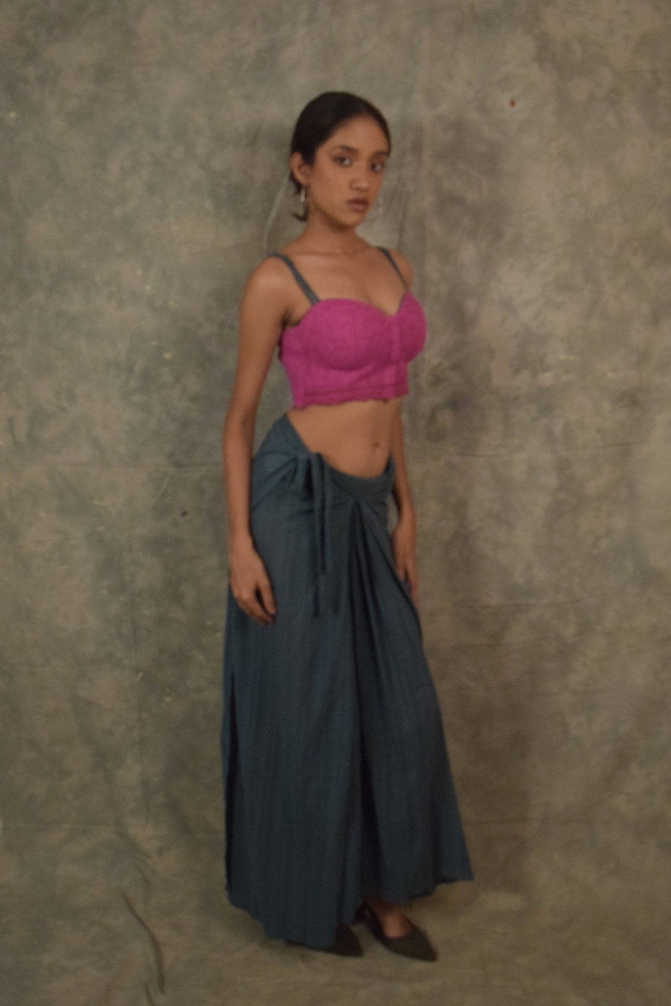 Lace Choli Top - Antique Fuchsia