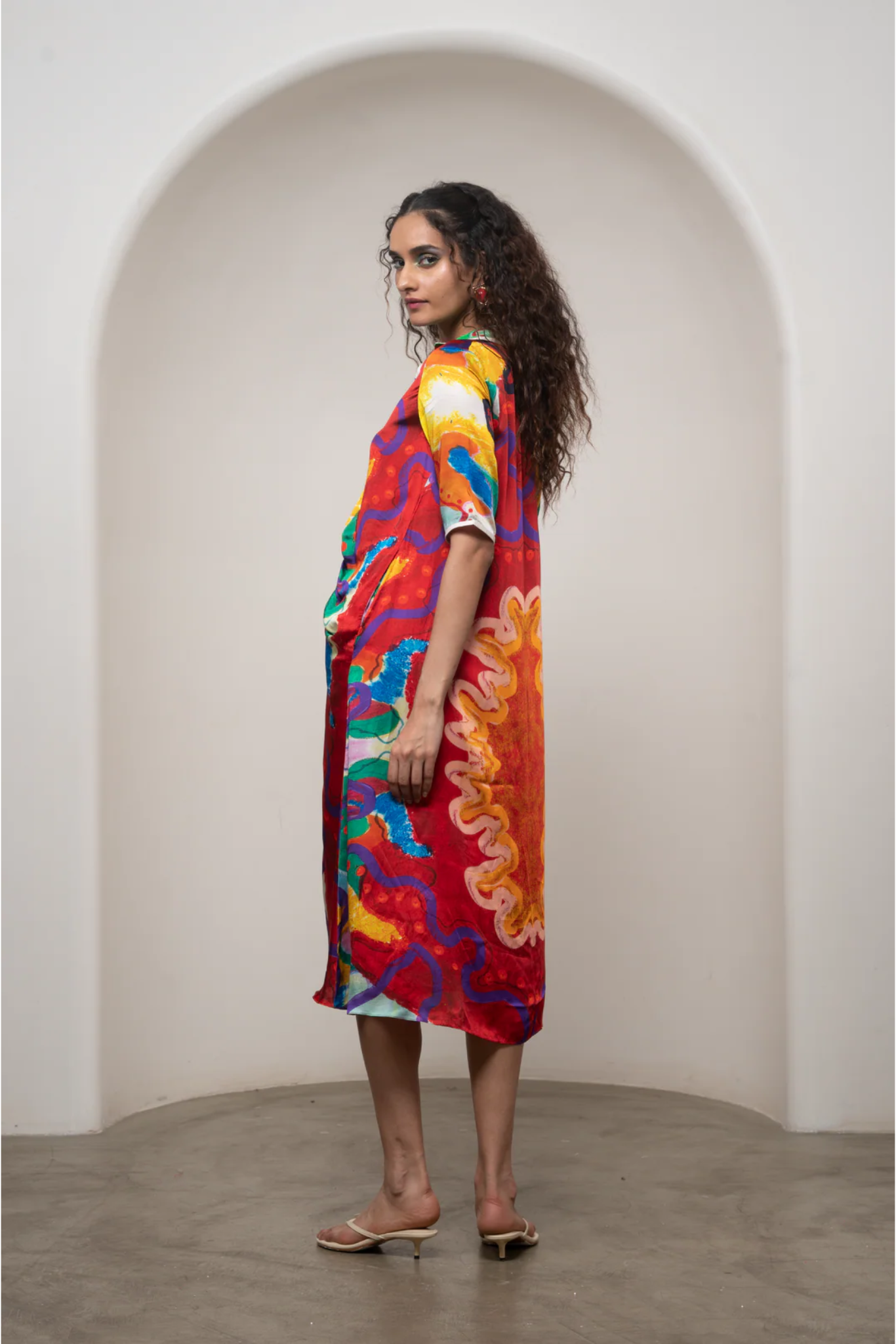 Alya Draped Shirt Dress