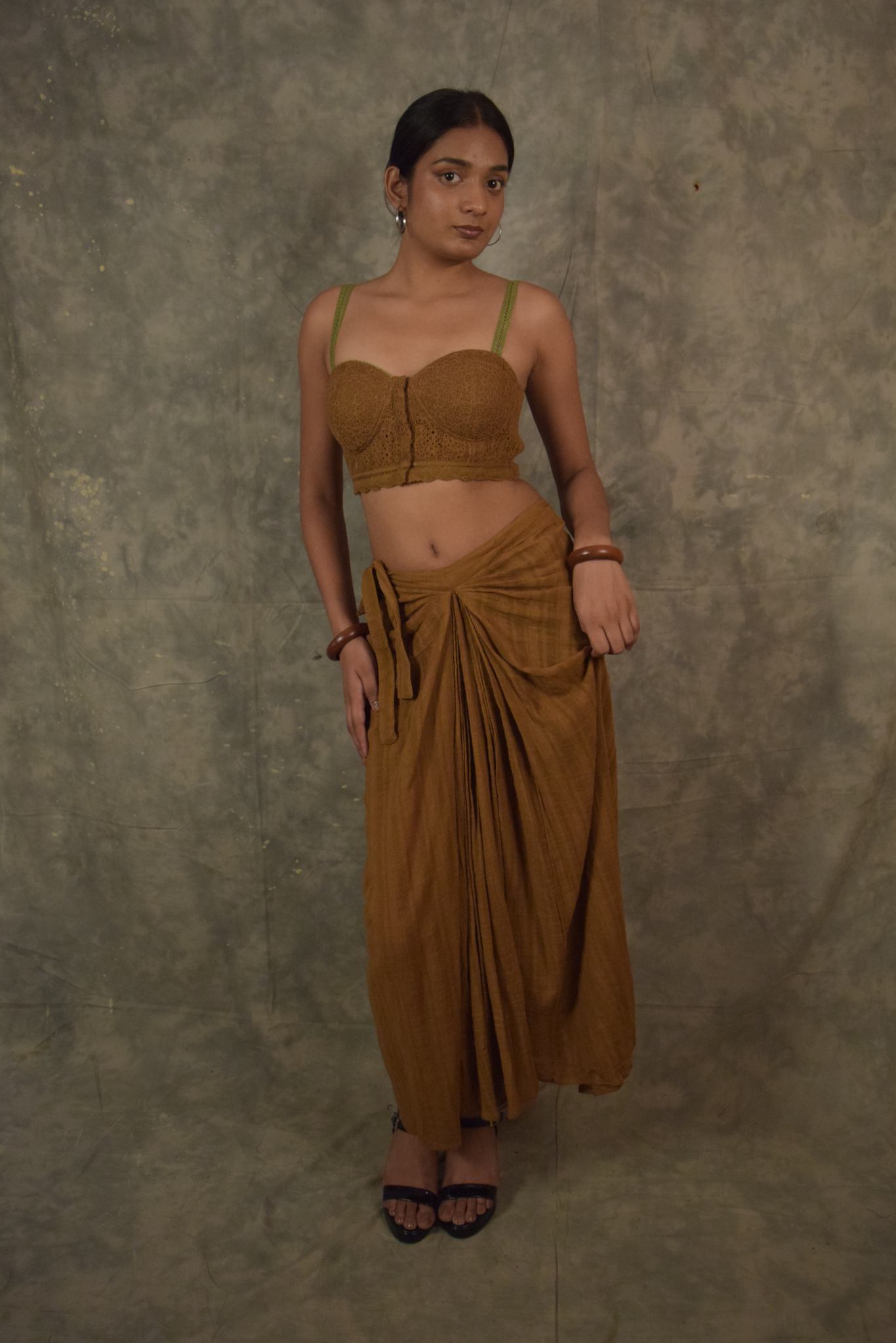 Lace Choli Top - Pine