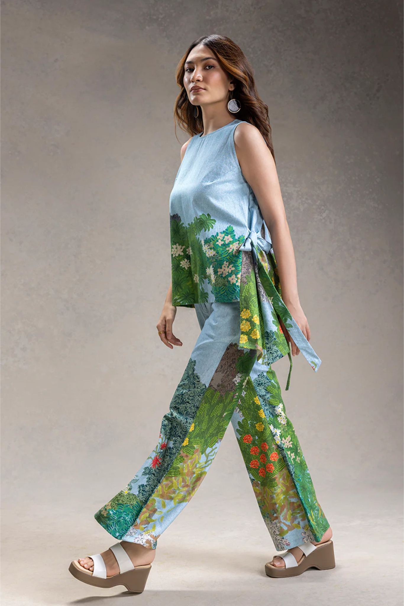 Blume Printed Paneled Top and Pants