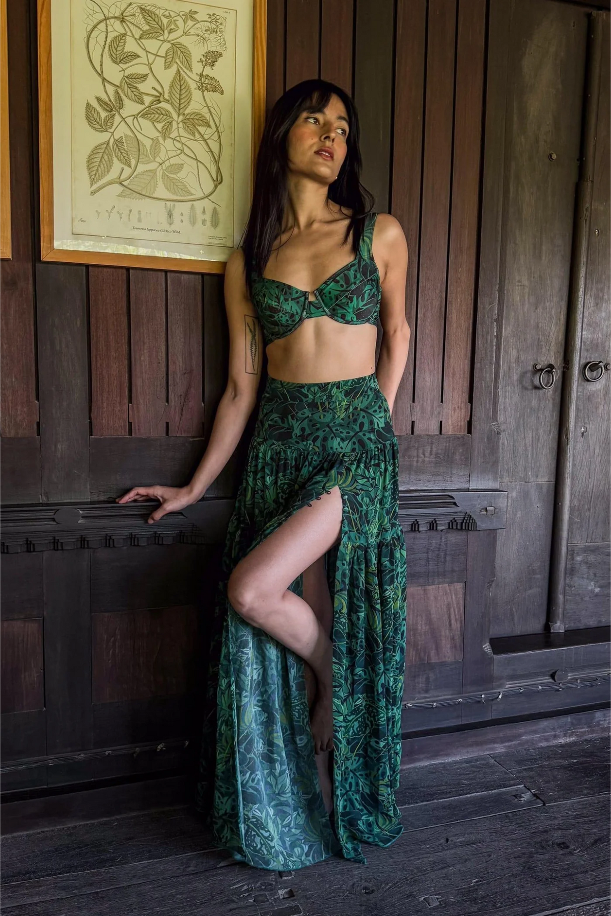 Long Skirt - Emerald Jungle