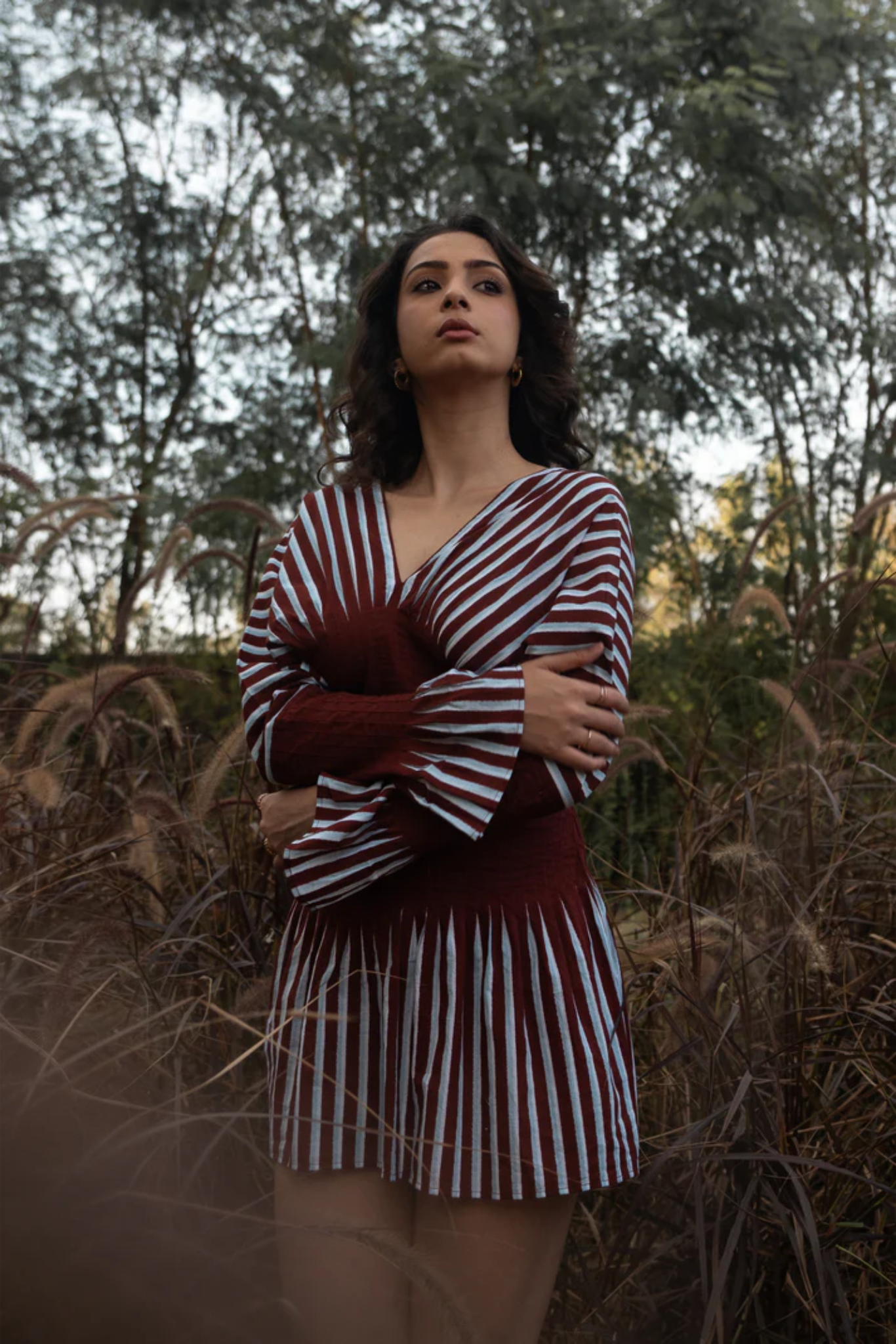Sunset Pleated Dress