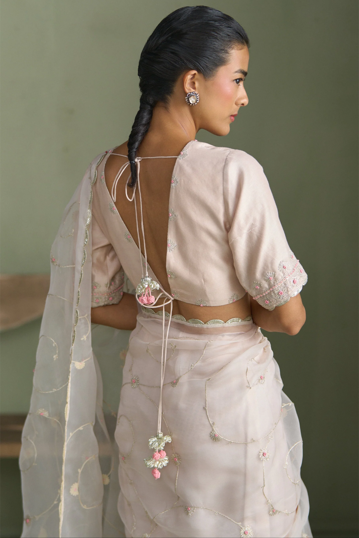 Pink Clara Saree