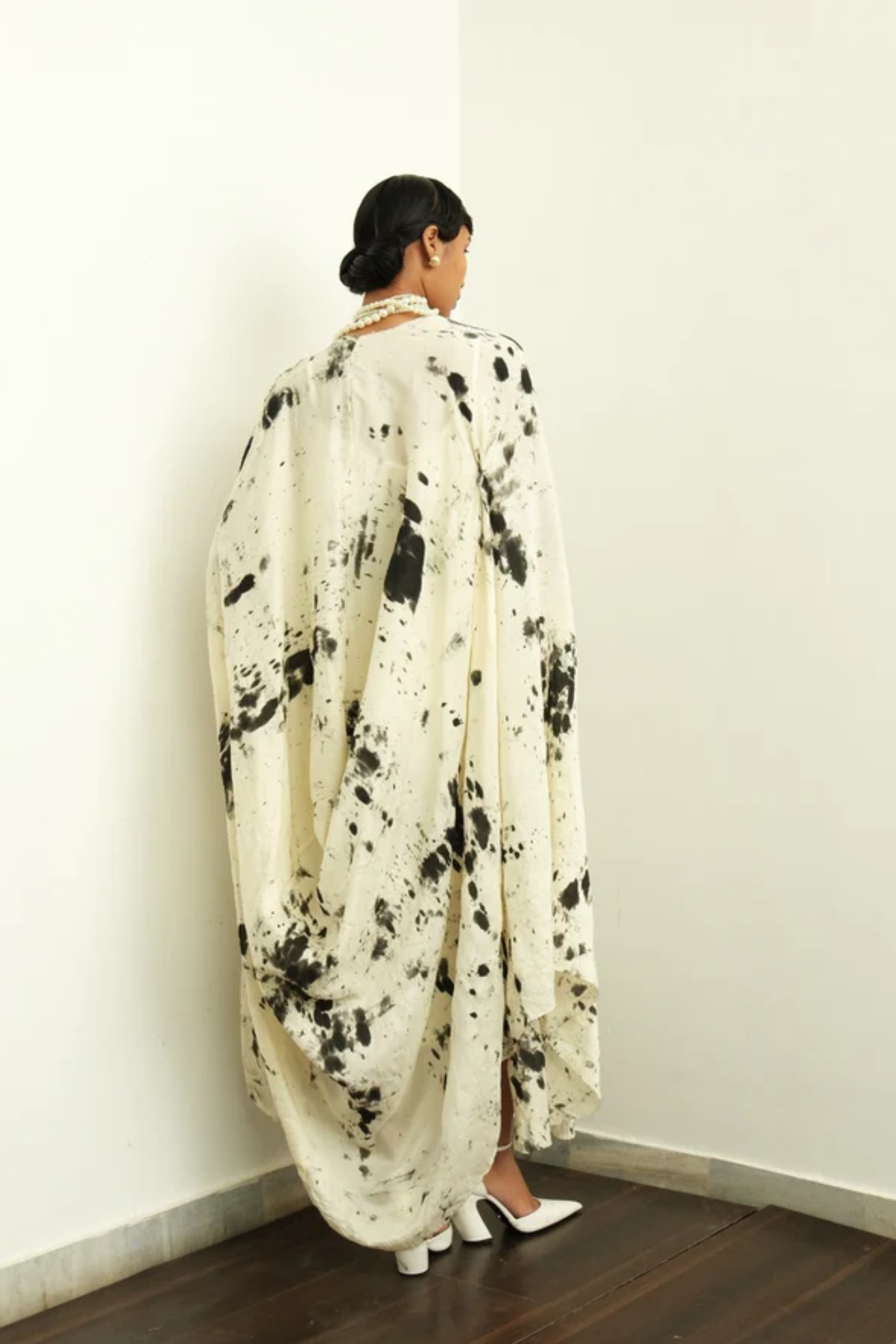 Hand - Painted BWC Drape Dress