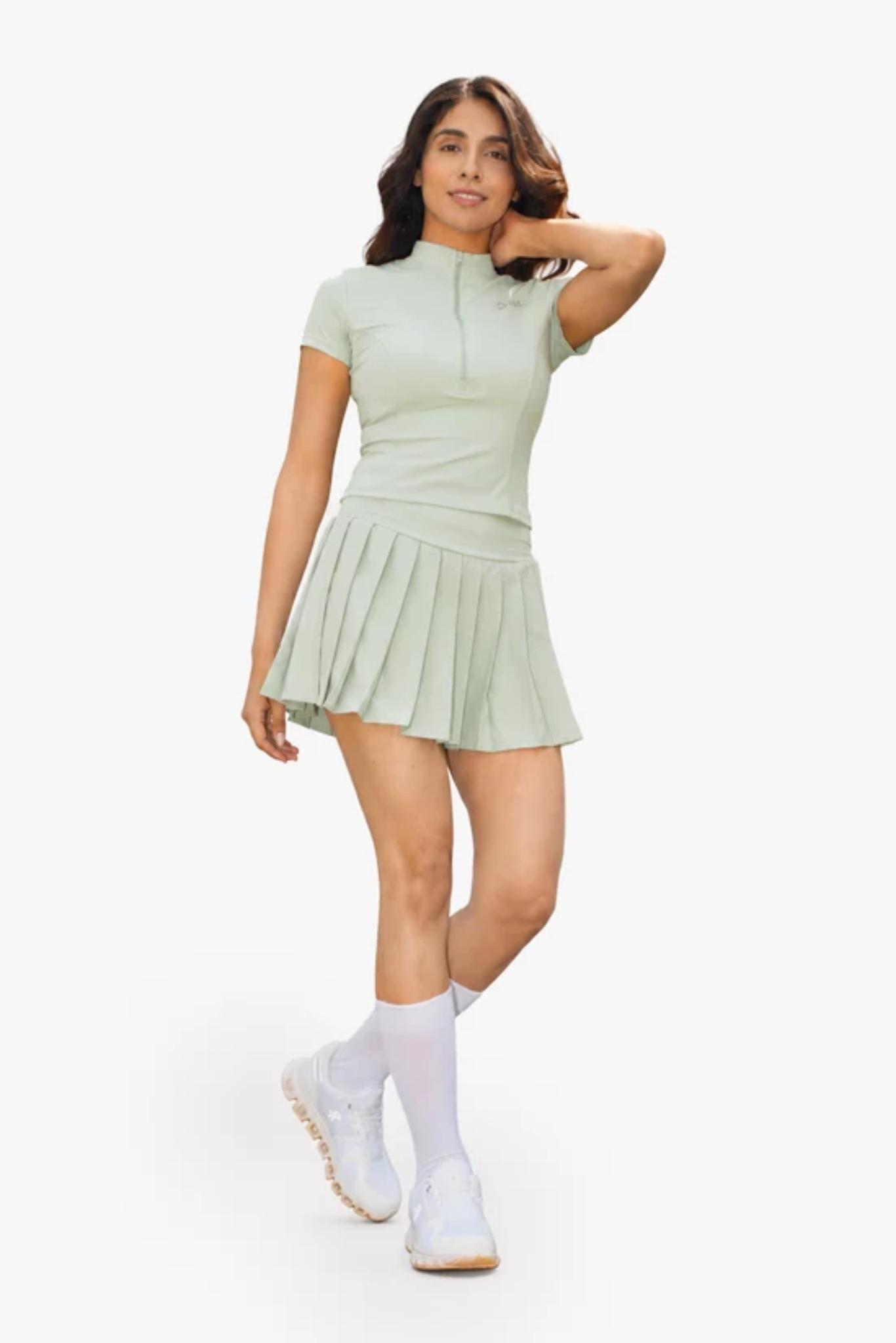 The Court Skort in Light Fruit Green