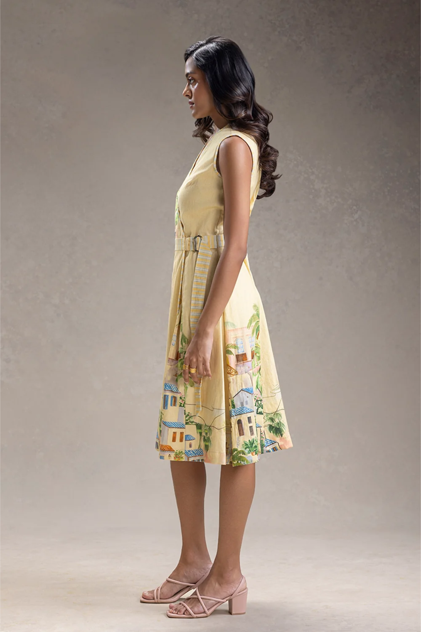 Reviera Printed Overlap A-Line Dress