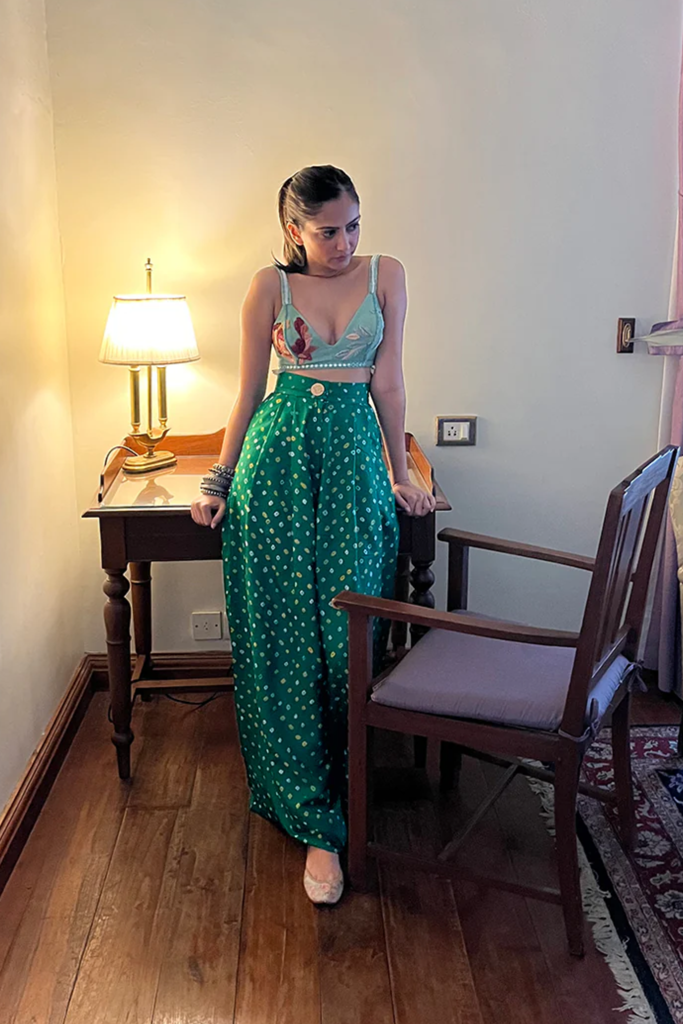 IT’S A SPARKLY MINT BRALETTE & TROUSERS