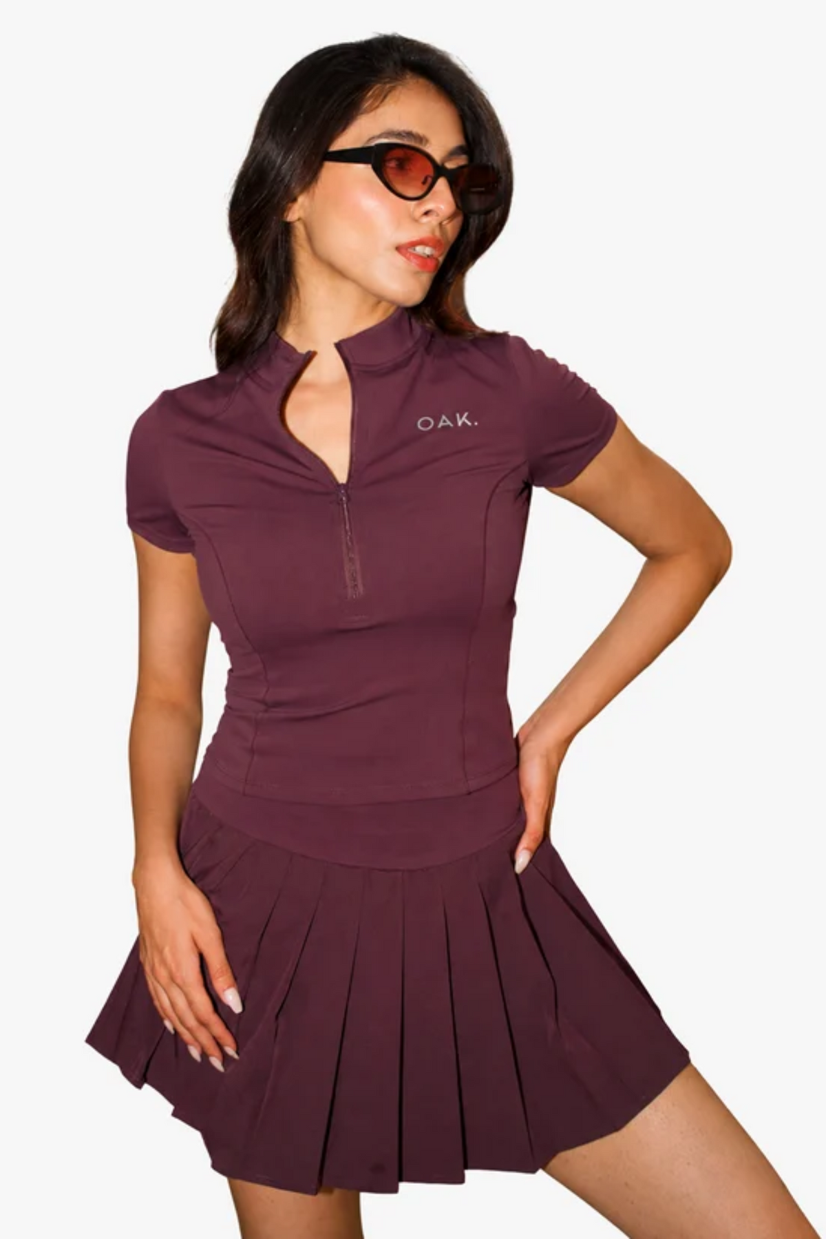 The Court Top in Grape Purple
