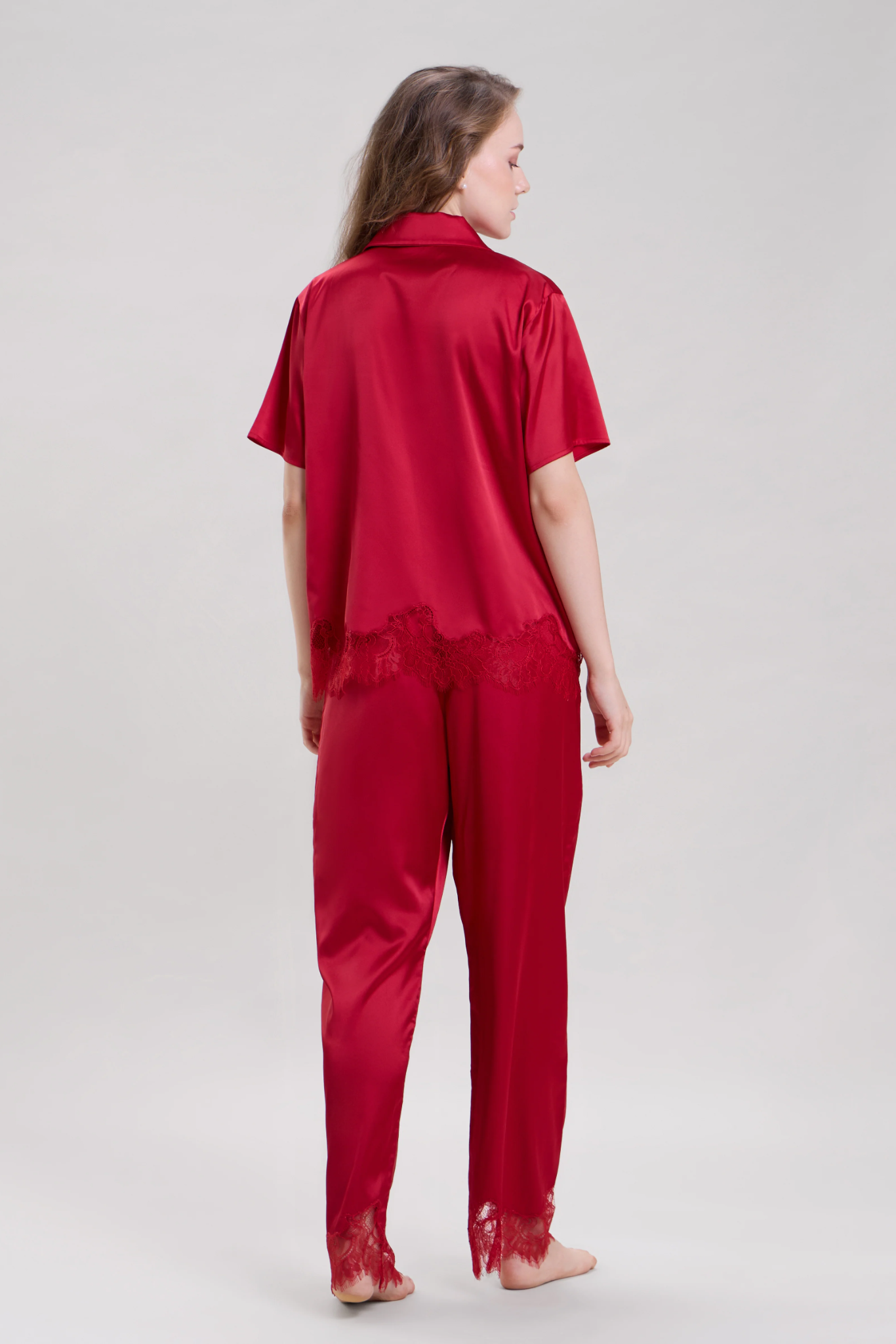 Red Satin Nightwear Set