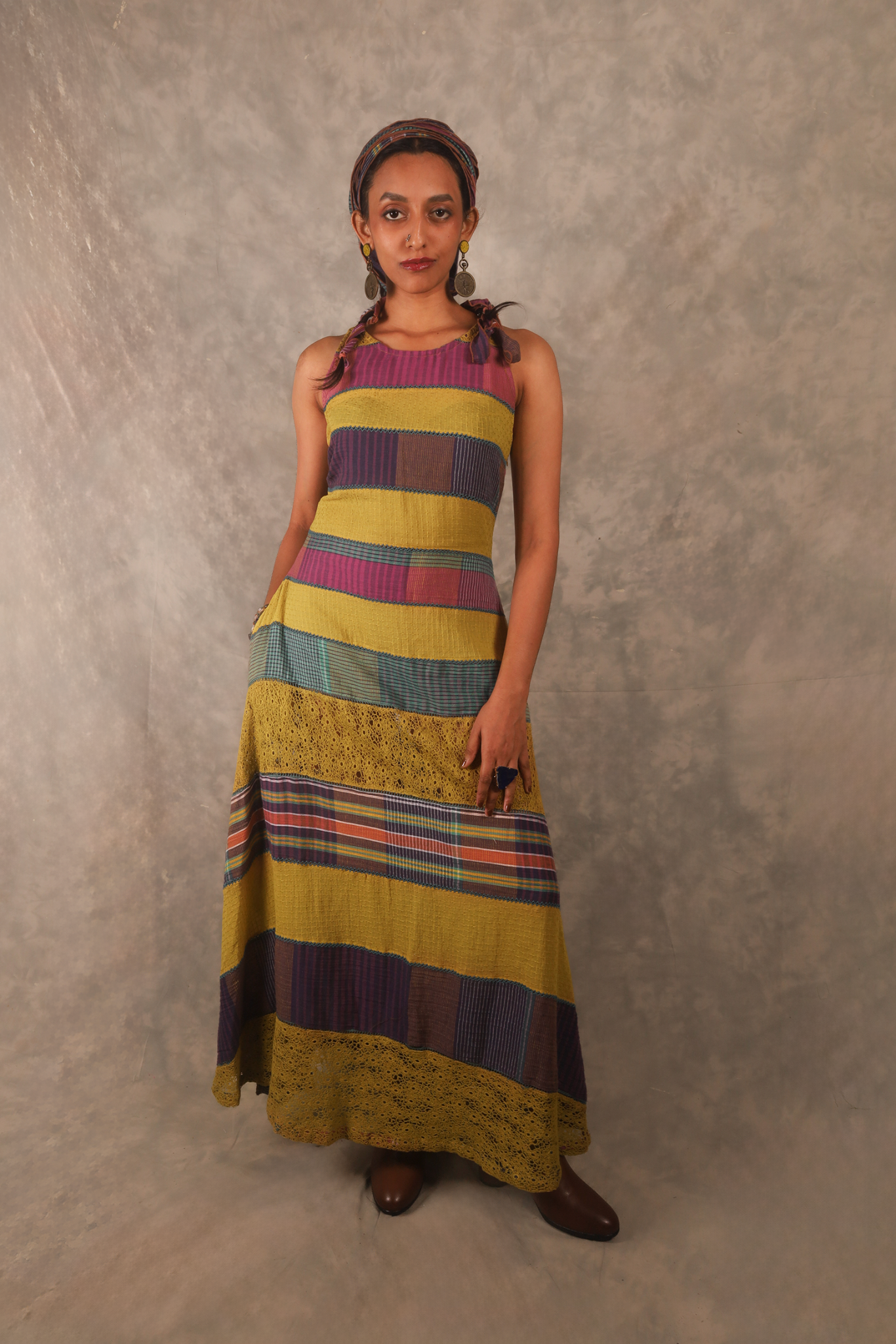 Strata Maxi Dress - Golden Rods