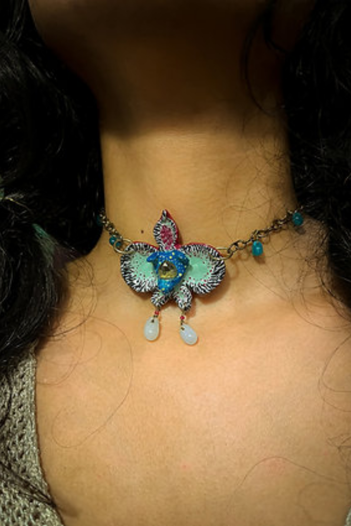 Acid Orchid Necklace