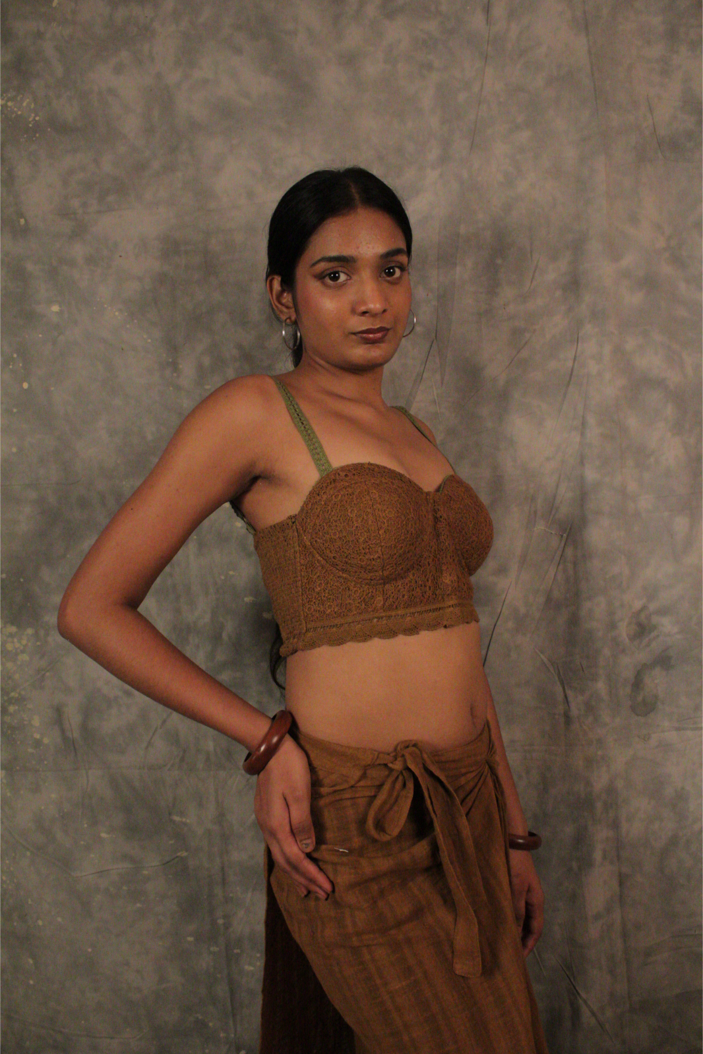 Lace Choli Top - Pine