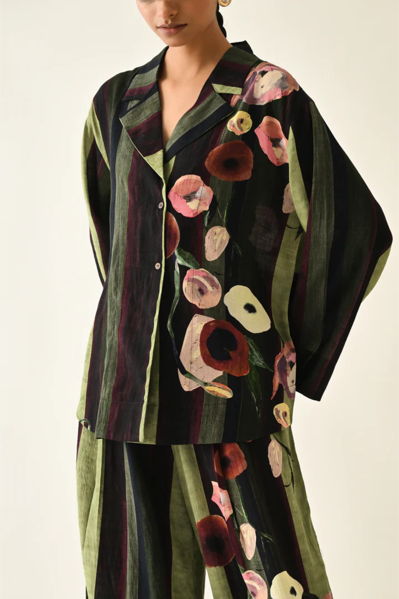 Moss Stripes Jacket Set
