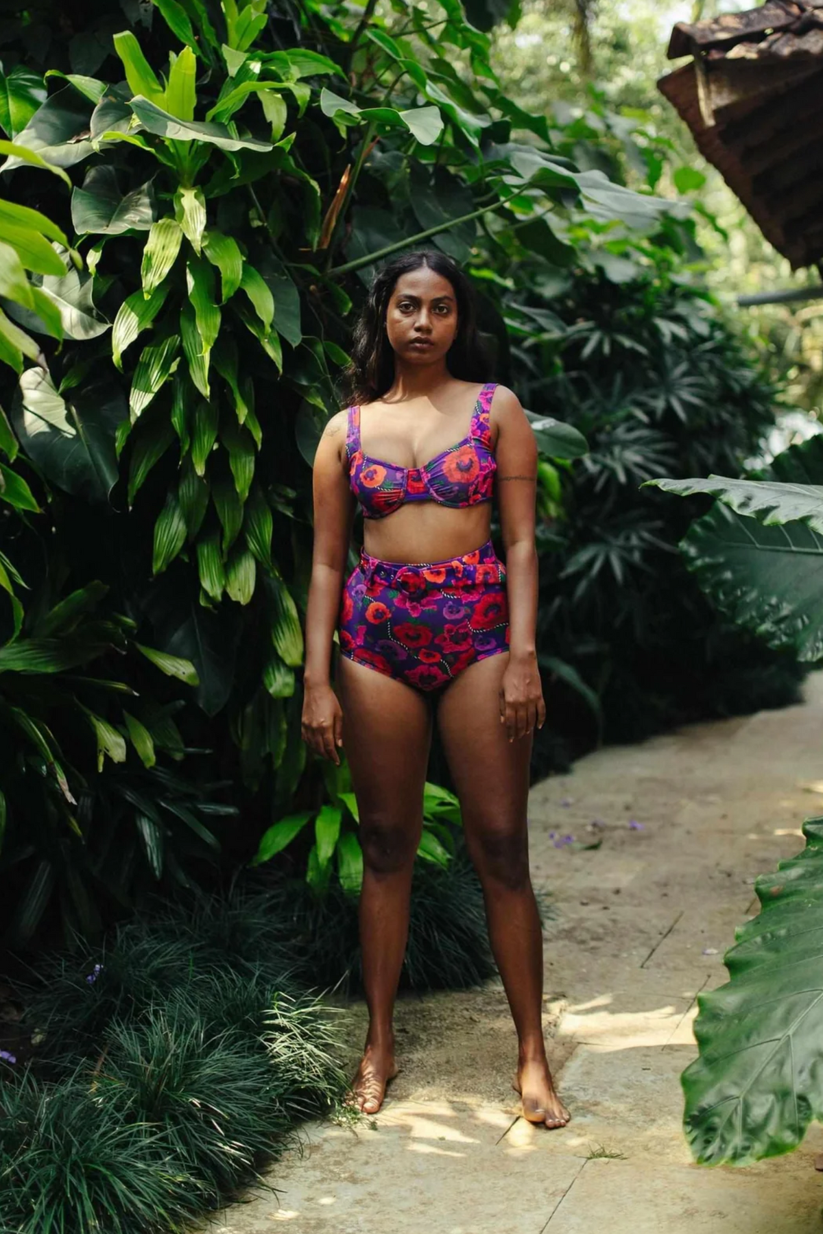 Oriental Poppy Wired Bikini Top