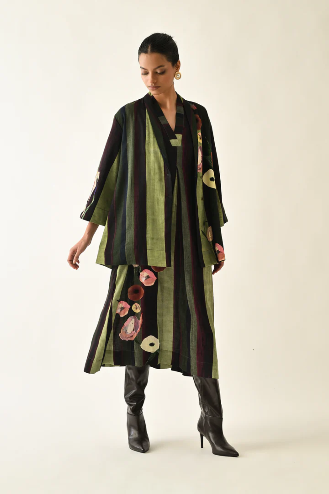 Moss Stripes Aline Set