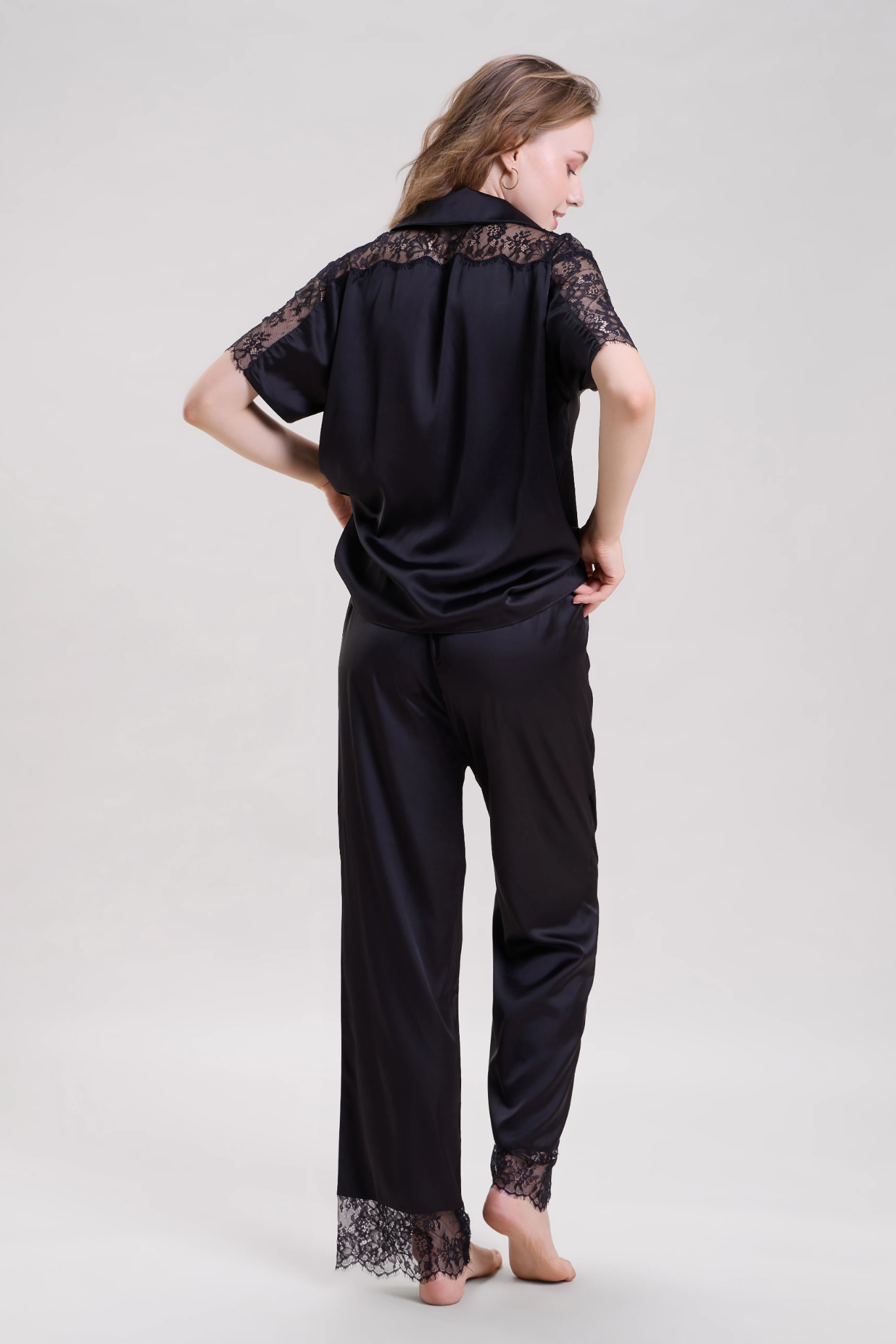 Black Lace Nightwear Set
